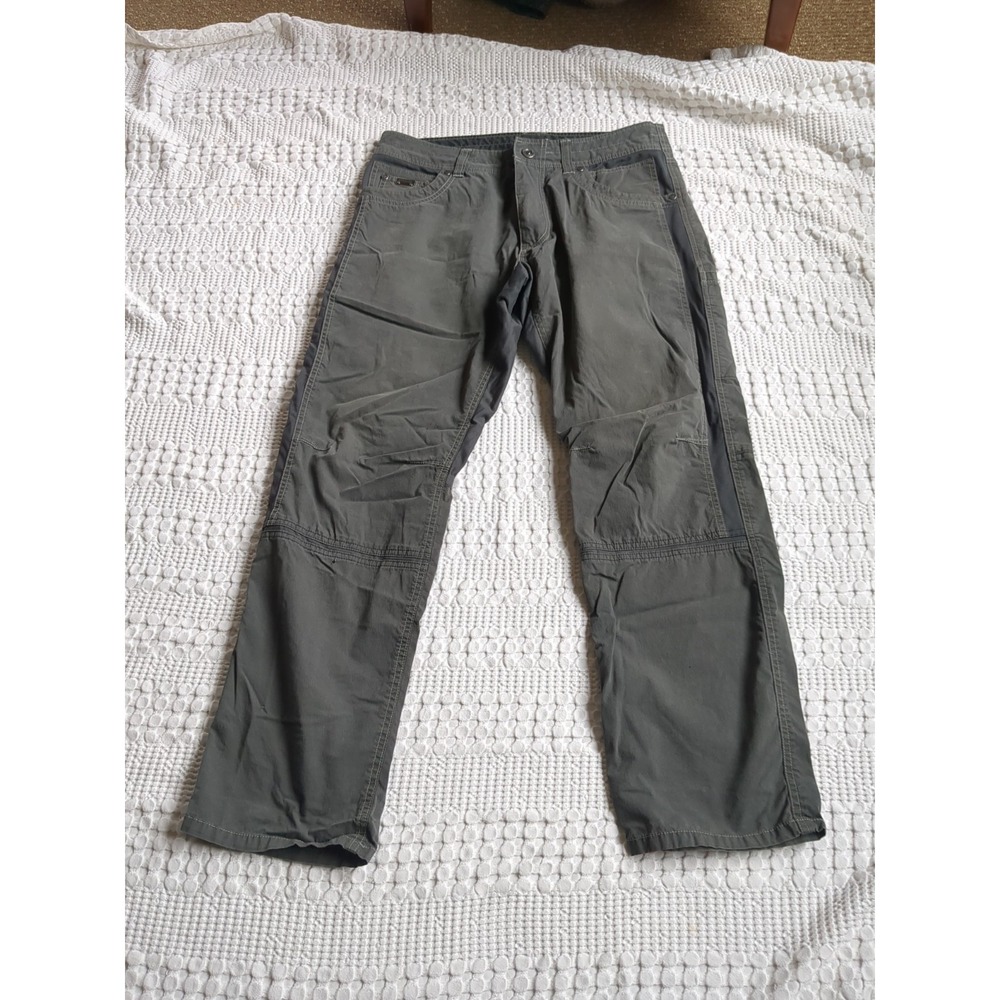 Kuhl Radikl Pants Sz 32 Gray 32X29 FLAW Stretch Mid Rise Straight Leg Hiking